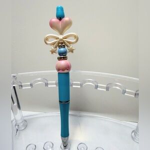 Colorful Heart and Bow Pen